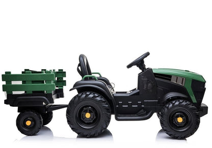 Traktor s přívěsem na akumulátor vojenský zelený BDM0925