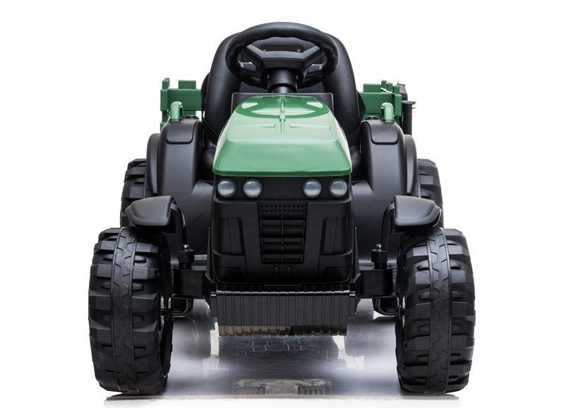 Traktor s přívěsem na akumulátor vojenský zelený BDM0925