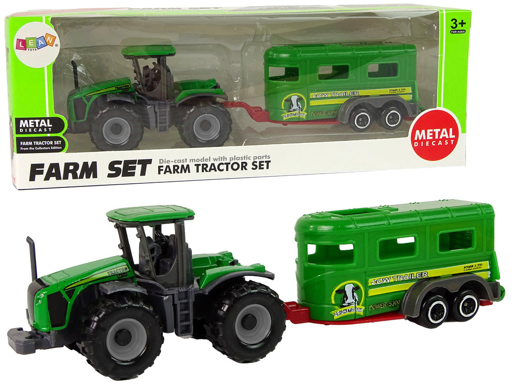 Traktor s přívěsem pro děti plastový zelený