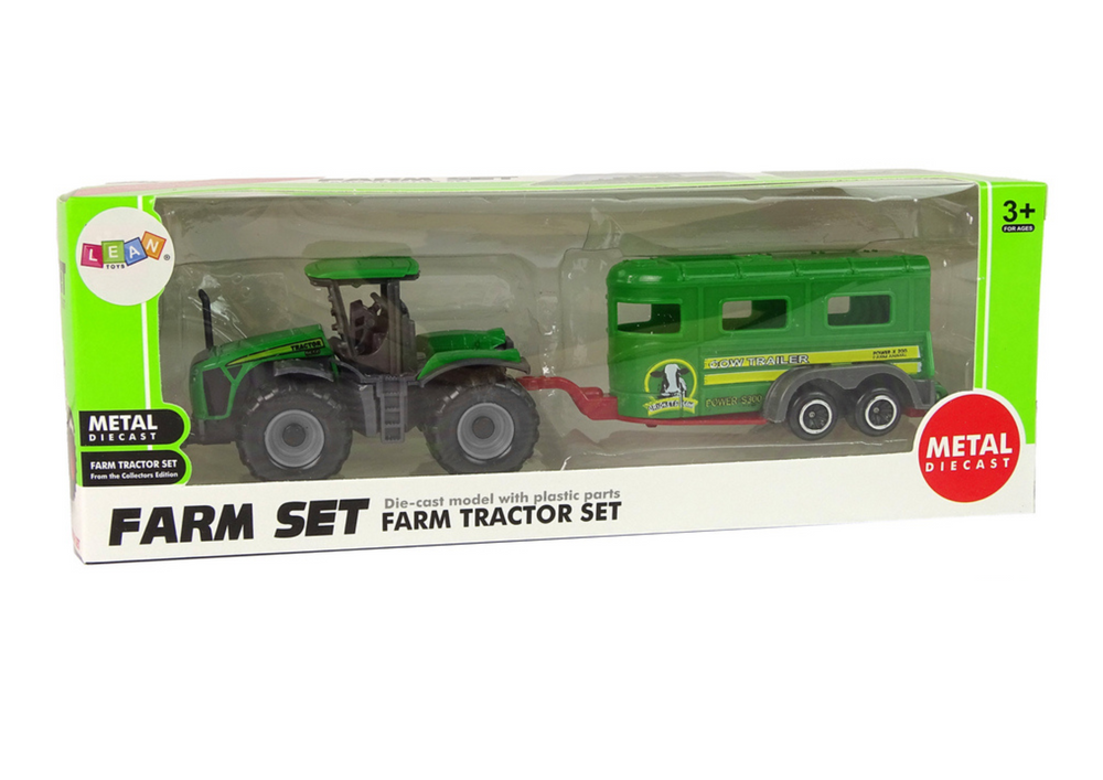 Traktor s přívěsem pro děti plastový zelený