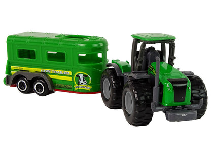 Traktor s přívěsem pro děti plastový zelený