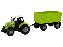 Traktor s přívěsem světla zvuky zelený