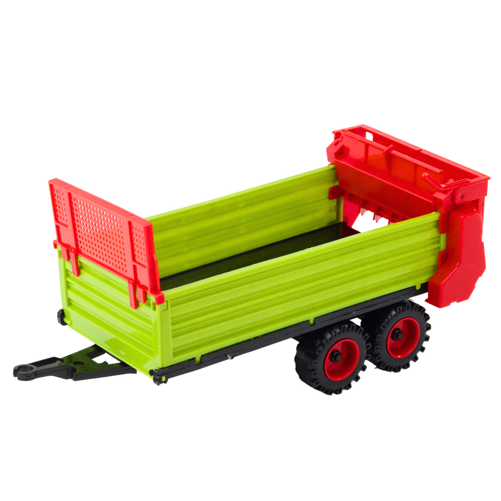 Traktor s přívěsem třecí pohon – otevírací kapota | zelený