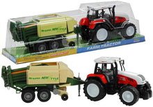 Traktor s přívěsem zemědělský stroj 65 cm zelený červený