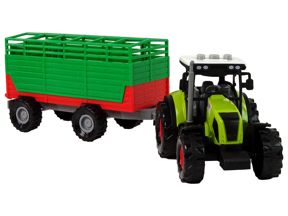 Traktor s přívěsy farmářský – se zvuky a pohybem | zelený