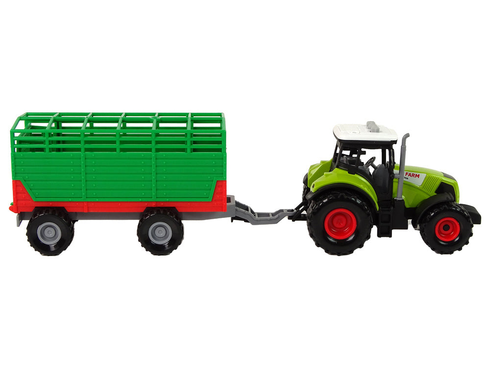 Traktor s přívěsy farmářský – se zvuky a pohybem | zelený