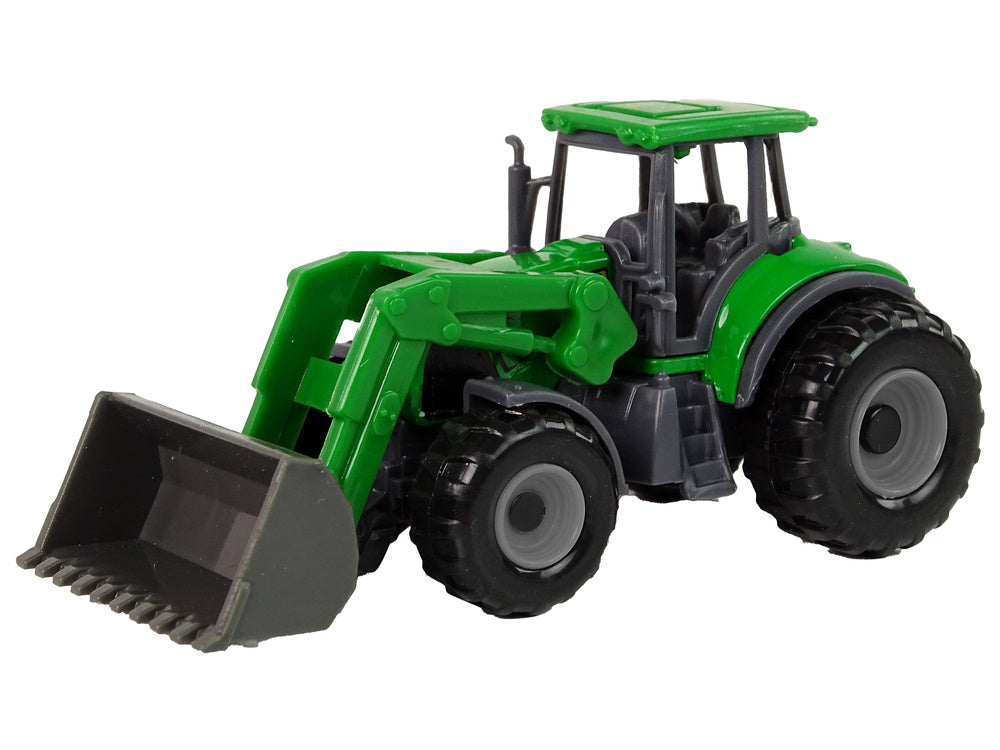 Traktor s radlicí pro děti s pohyblivou lžící zelený
