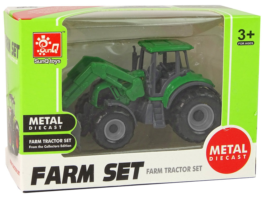 Traktor s radlicí pro děti s pohyblivou lžící zelený