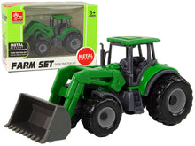 Traktor s radlicí pro děti s pohyblivou lžící zelený
