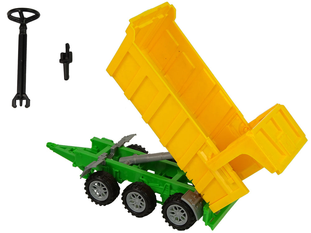Traktor s vyklápěcím přívěsem 50 cm žlutý