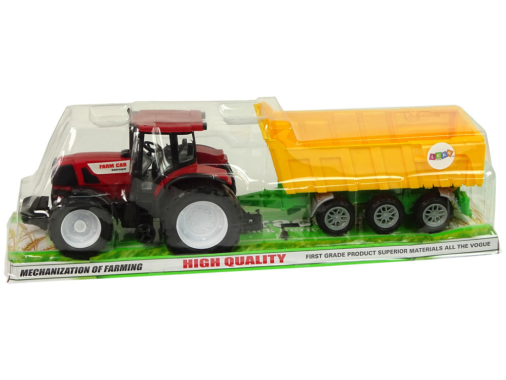 Traktor s vyklápěcím přívěsem 50 cm žlutý