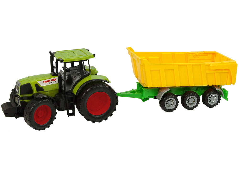 Traktor s vyklápěcím přívěsem 50 cm žlutý