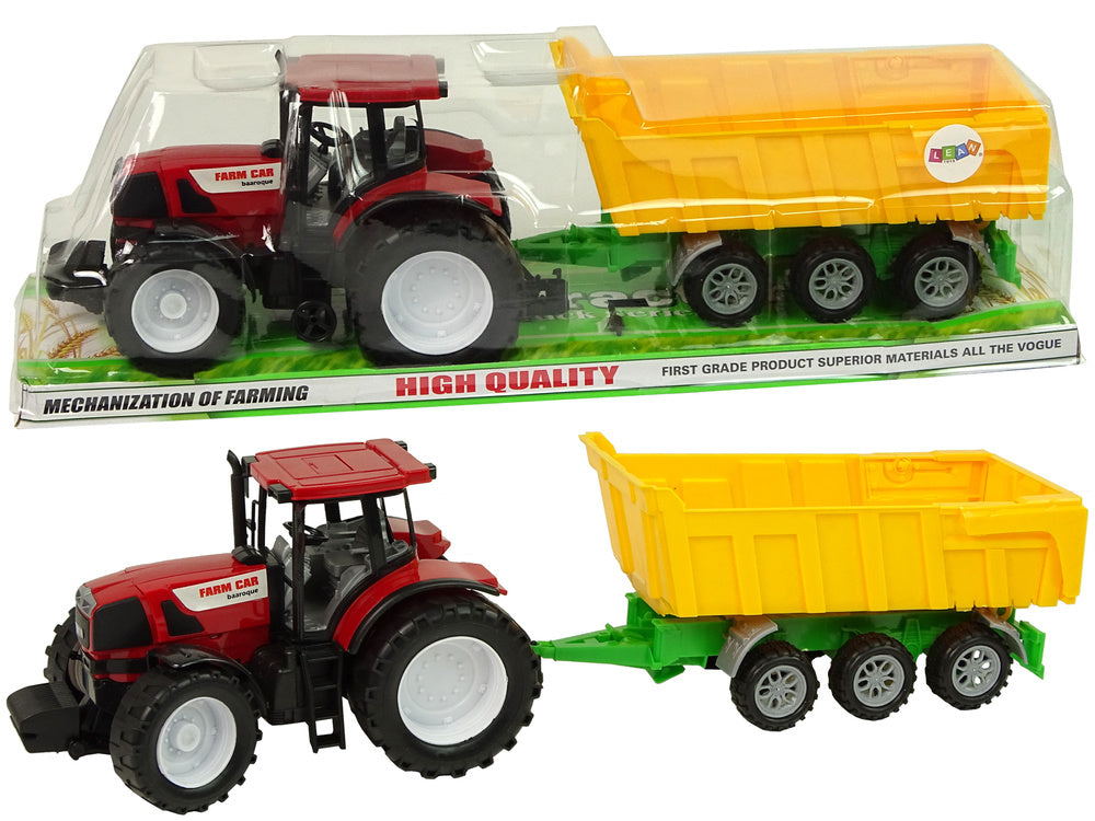 Traktor s vyklápěcím přívěsem 50 cm žlutý