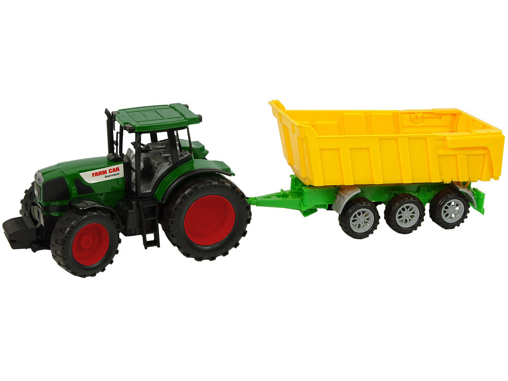 Traktor s vyklápěcím přívěsem 50 cm žlutý