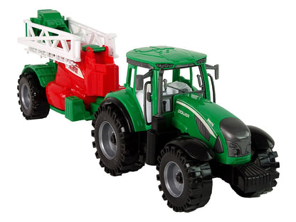 Traktor zemědělský s postřikovačem frikční pohon zelený