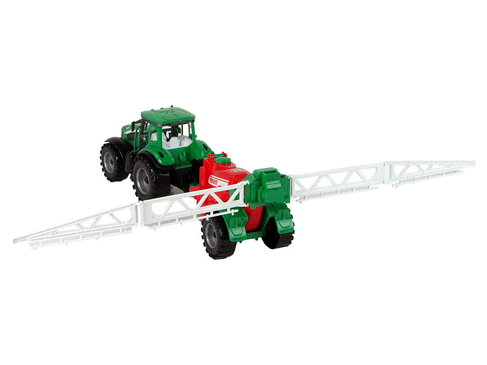 Traktor zemědělský s postřikovačem frikční pohon zelený