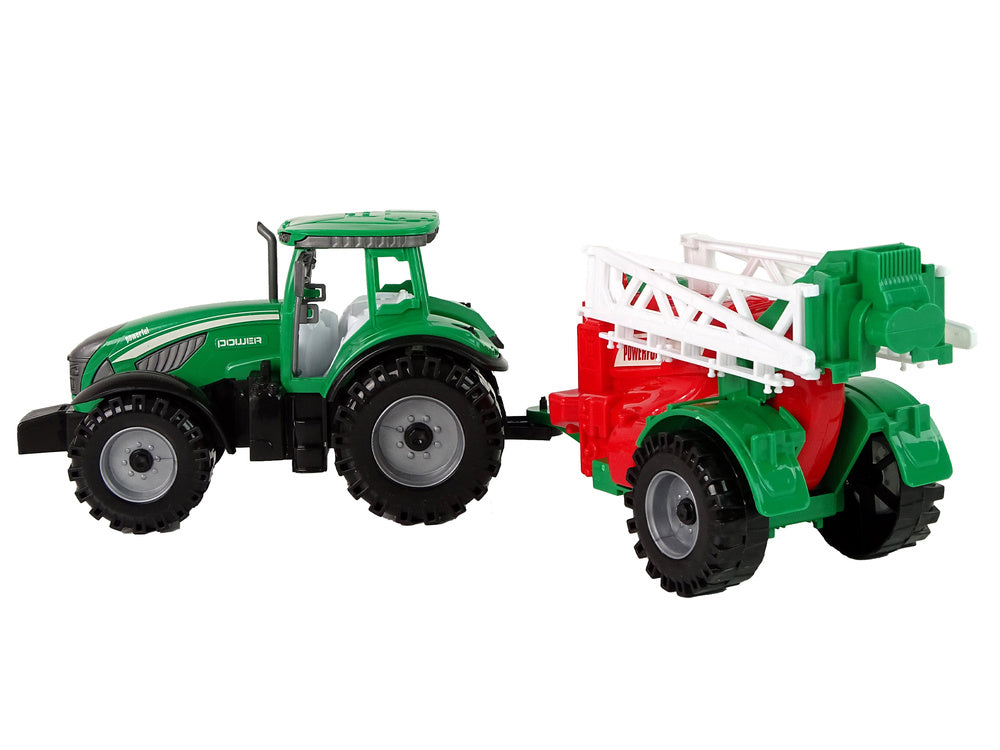 Traktor zemědělský s postřikovačem frikční pohon zelený