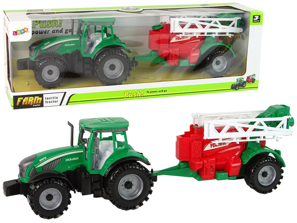 Traktor zemědělský s postřikovačem frikční pohon zelený