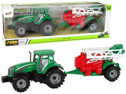Traktor zemědělský s postřikovačem frikční pohon zelený