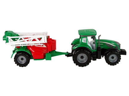 Traktor zemědělský s postřikovačem frikční pohon zelený