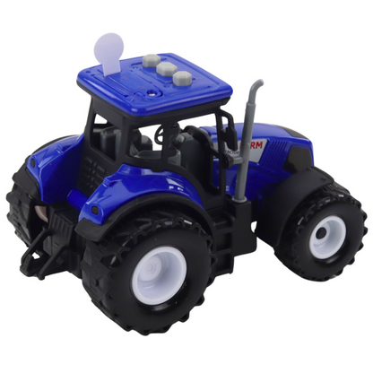 Traktor zemědělský se světly a zvuky – 1:36 modrý