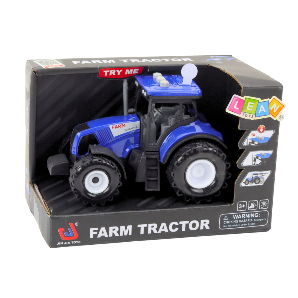 Traktor zemědělský se světly a zvuky – 1:36 modrý