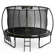 Trampolína zahradní LEAN s vnitřní sítí 487 cm – černá/zelená