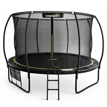 Trampolína zahradní LEAN s vnitřní sítí 487 cm – černá/zelená