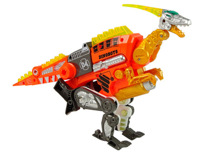 Transformovatelný dinosaurus 2v1 pistole na šipky s terčem oranžový