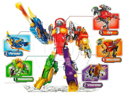 Transformovatelný dinosaurus 2v1 pistole na šipky s terčem oranžový
