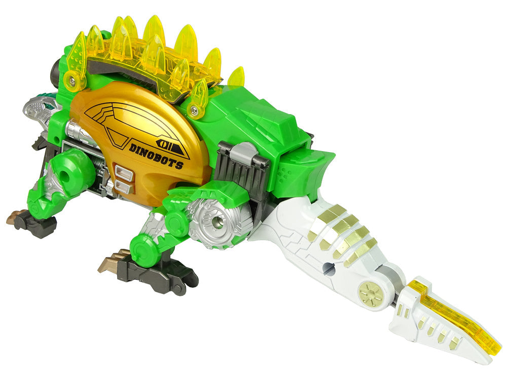 Transformovatelný dinosaurus pistole na šipky se štítem zelený
