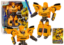 Transformující robot 2v1 sportovní auto s transformací žlutý