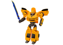 Transformující robot 2v1 sportovní auto s transformací žlutý