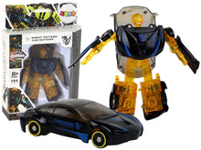 Transformující robot auto 2v1 – měřítko 1:64 | žlutý modrý