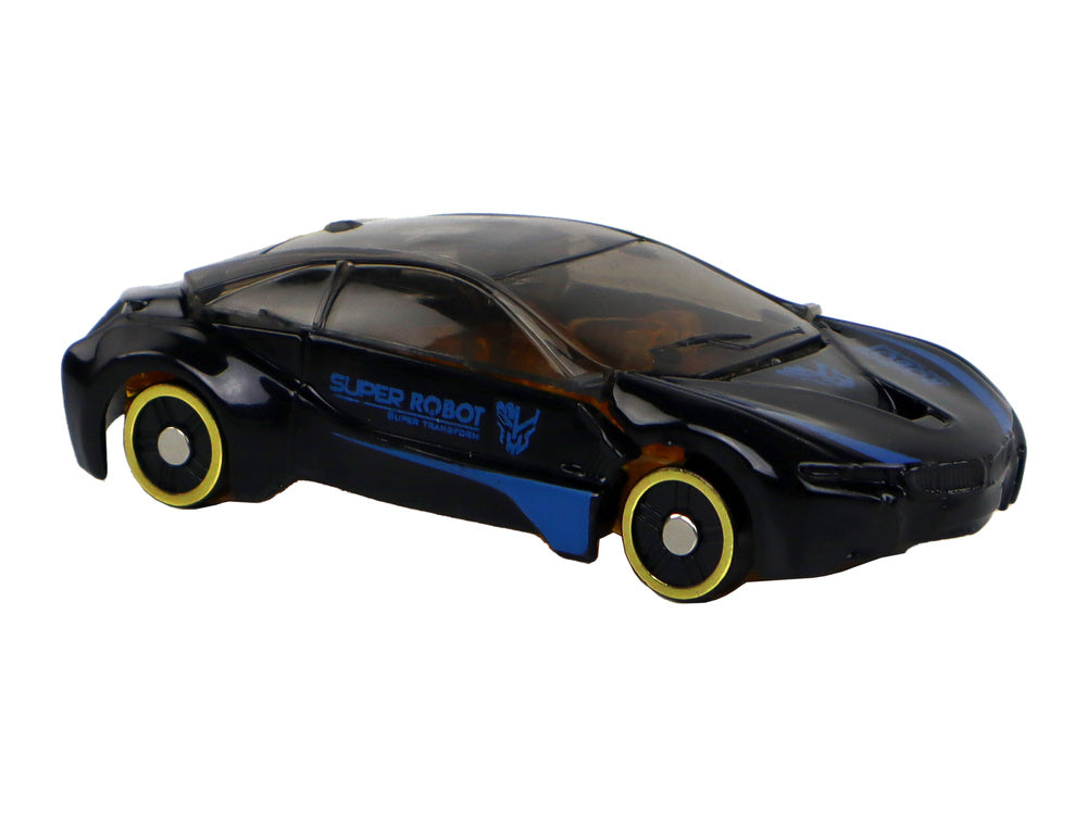 Transformující robot auto 2v1 – měřítko 1:64 | žlutý modrý