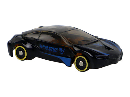 Transformující robot auto 2v1 – měřítko 1:64 | žlutý modrý