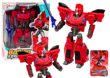 Transformující robot auto 2v1 sportovní s transformací červený