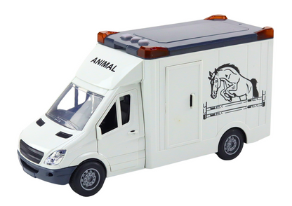 Transporter koní s otvíracími dveřmi světlo zvuk bílý