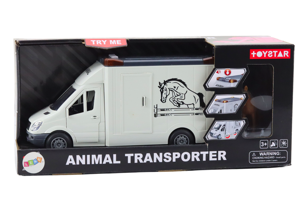 Transporter koní s otvíracími dveřmi světlo zvuk bílý