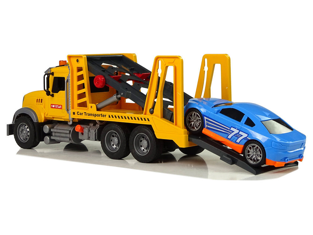 Transportní auto laweta s rampou a zvuky žluté