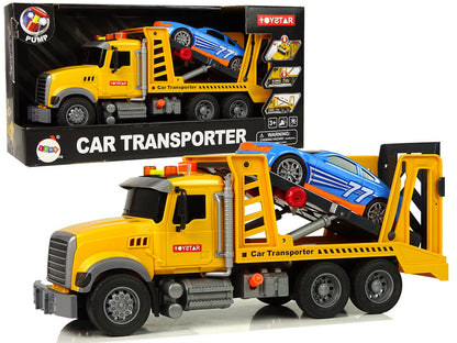 Transportní auto laweta s rampou a zvuky žluté