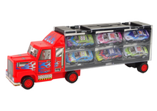 Transportní kamion s 6 závodními autíčky – plastový set
