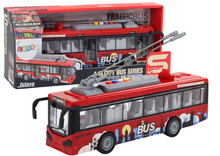 Trolejbus 1:16 s efekty světla a zvuku pohon červený