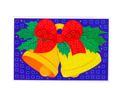Vánoční mozaika zvoneček kreativní sada s barevnými čtverečky