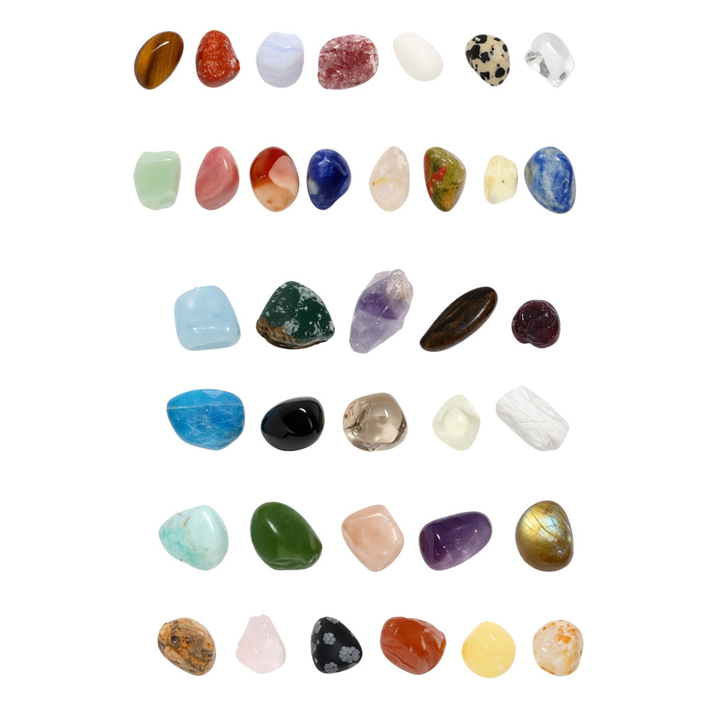 Vědecká sada s kolekcí přírodních kamenů a minerálů 36 ks