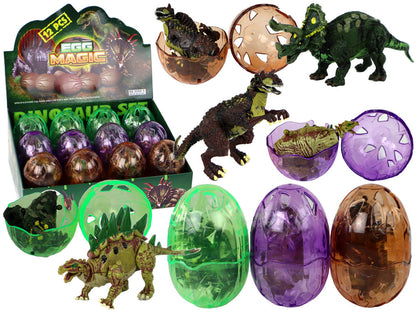 Vejce s figurkou dinosaura 9 cm 3 barvy