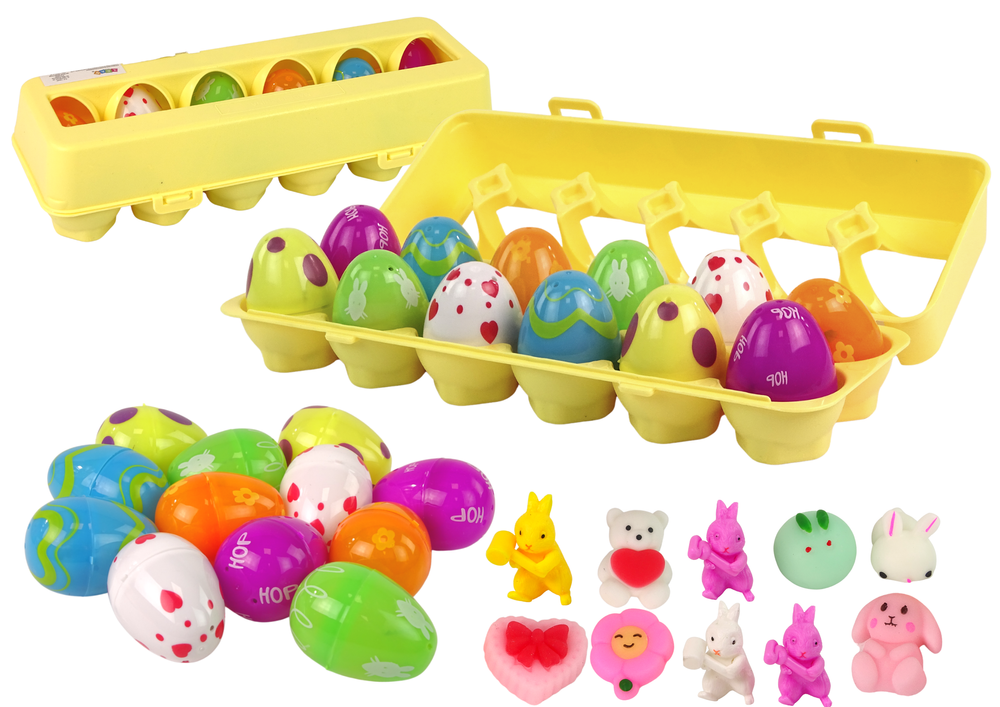 Velikonoční vajíčka s překvapením – fidget toys 12 ks