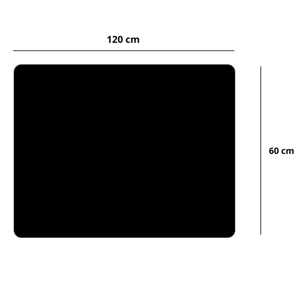 Velká kancelářská podložka pod myš a klávesnici 120x60cm černá