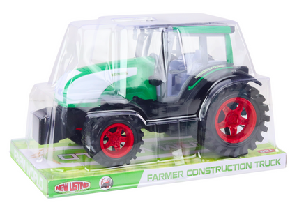 Velký farmářský traktor s pohonem zelený
