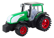 Velký farmářský traktor s pohonem zelený